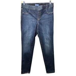 Old Navy Rockstar Jeggings 16 Regular Mid Rise Dark Wash Pull On Blue Jeans